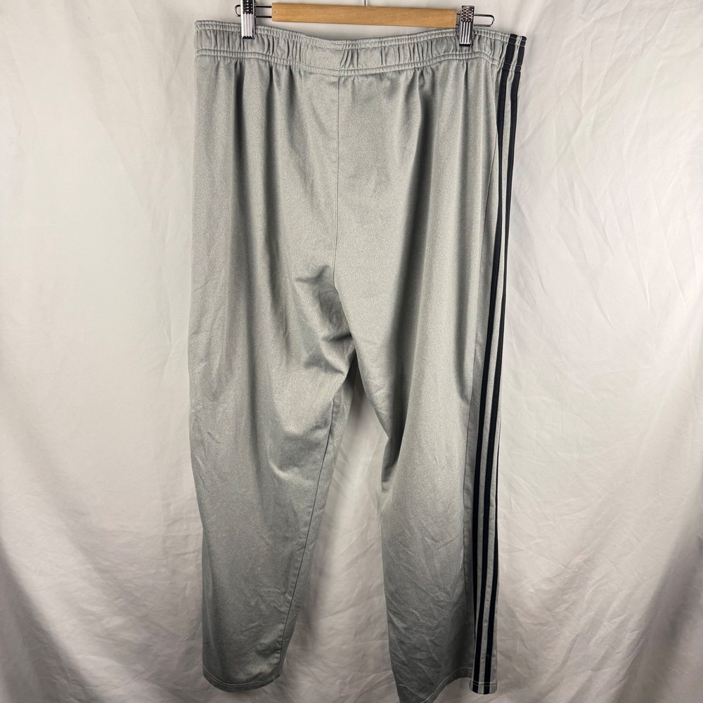 Adidas Gray Three Stripe Adidas Track Pants 2XL Athletic Athleisure Streetwear - Picture 6 of 7